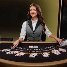 aries slot mobile app showing live-dealer blackjack table and sports betting interface
